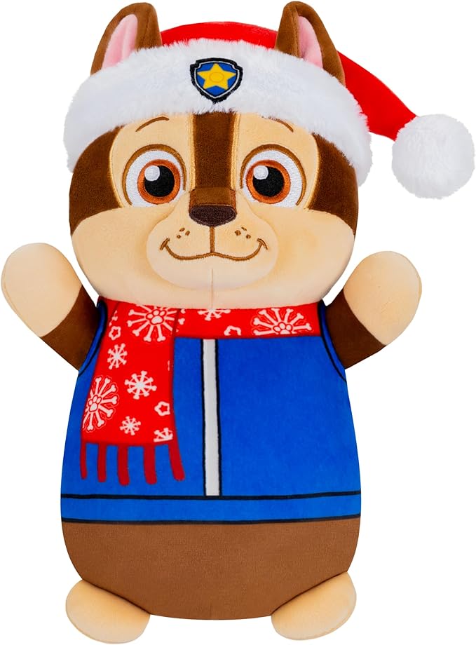 Squishmallows Original Paw Patrol 10in Holiday Chase HugMees – Ultrasoft Official Jazwares Plush (Medium-Sized)