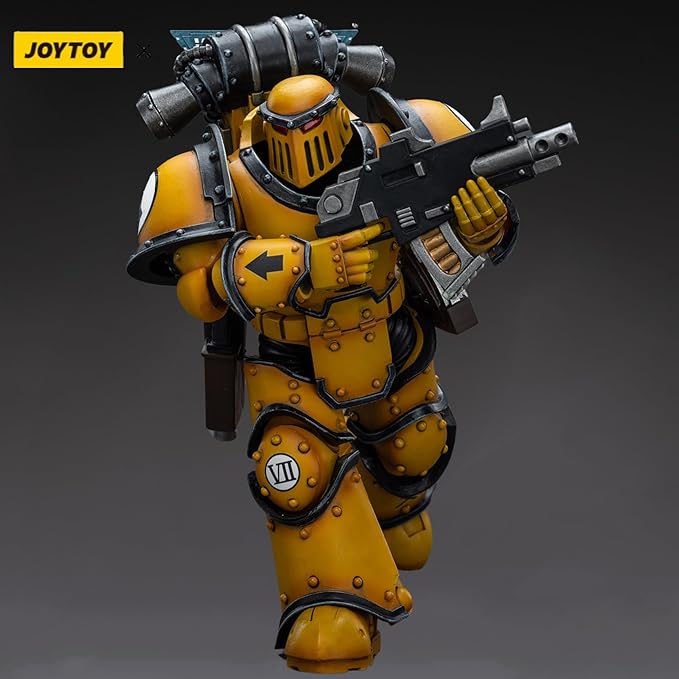 JOYTOY Warhammer 40,000 1/18 Action Figure Imperial Fists Legion MkIII Tactical Squad Legionary with Bolter Collection Model Christmas Birthday Gifts