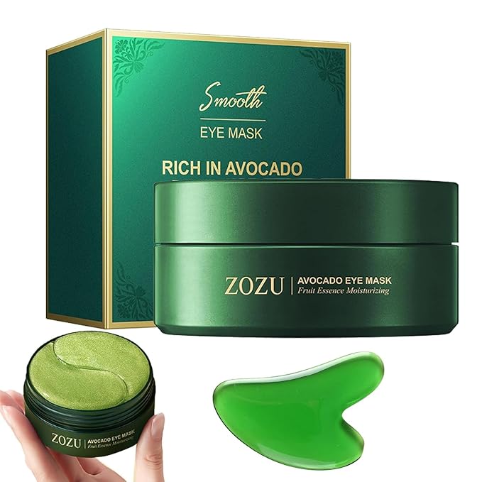 Avocado Eye Mask, Eye Patches, Avocado Moisturizing Collagen Eye Mask, Under Eye Patches, Nourishing, Naturally Hydrating Formula