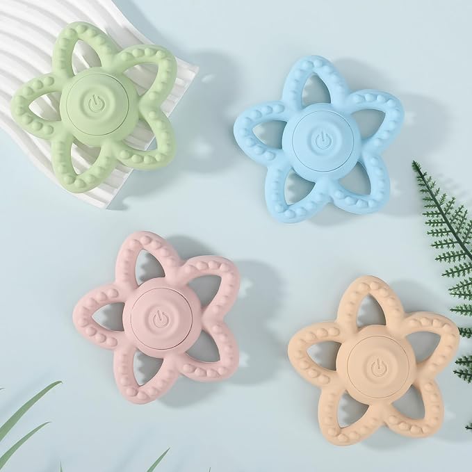 Wacipeck Vibrating Teethers for Babies 6-18 Months, Sensory Chew Toys for Kids with Autism & Special Needs, Chew Toys with 3 Vibration Modes, Toddler Travel Essential, 1-2 Year Old Boys Girls Gifts