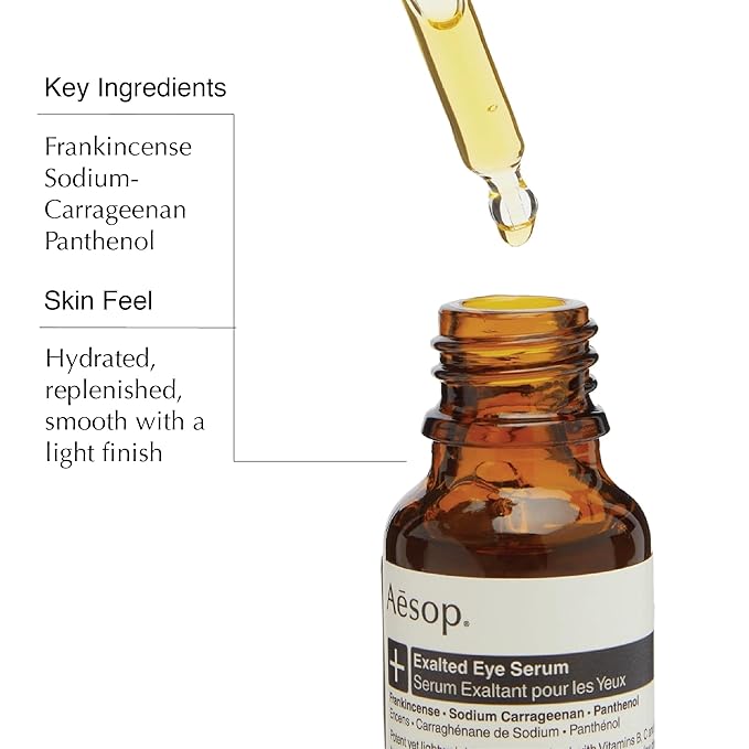 Aesop Exalted Eye Serum - Potent, Lightweight Serum with Vitamins B, C, and E for Hydrated, Replenished Eyes - (15 mL)