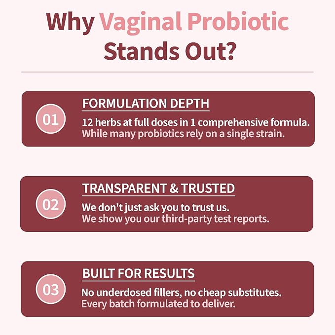 Women’s Vaginal Microflora Probiotic Complex | 1600mg - 60Capsules | Everyday Freshness & Comfort Formula | 12-in-1 Blend with Cranberry, D-Mannose & Hibiscus | Third-Party Lab Tested