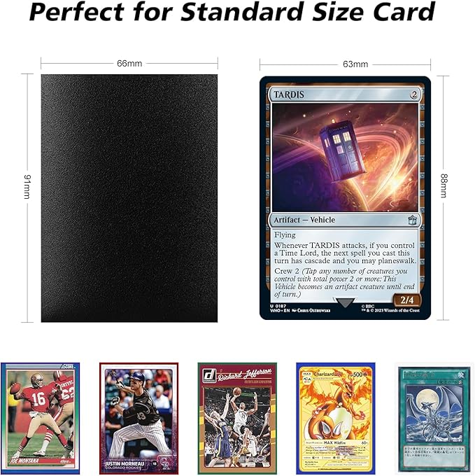 600CT MTG Card Sleeves, Katomula Clear Front Textured Back Card Sleeve Deck Card Protectors, Standard Size Card Sleeves for MTG, Baseball Card, Sports Cards, Game Card