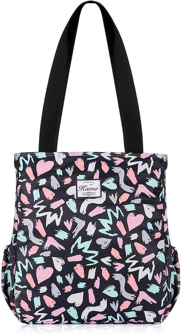 KAMO Floral Tote Bag - Waterproof Lightweight Handbags Travel Shoulder Bag for Hiking Yoga Gym Swimming Travel Beach