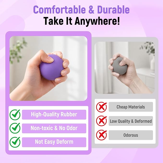 Massage Ball Lacrosse Ball for Myofascial Release, Massage Deep Tissue for Back, Neck, Foot Trigger Point Therapy, Full Body Muscle Knots, Relieving Muscle Pain (Purple)
