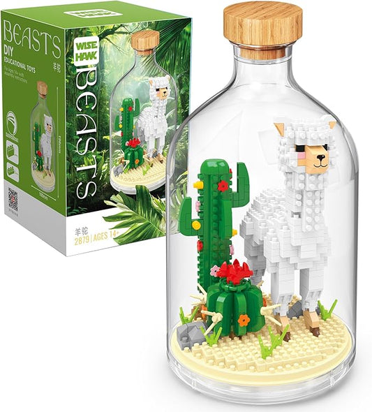 Creative Alpaca Toy Building Set,Adult Mini Animal Friend Set,Party Favors Gift for Kid,Animal Lover Office Home Decor Alpaca Building Block Kit,New Year Easter Birthday Gift for Boys Girls