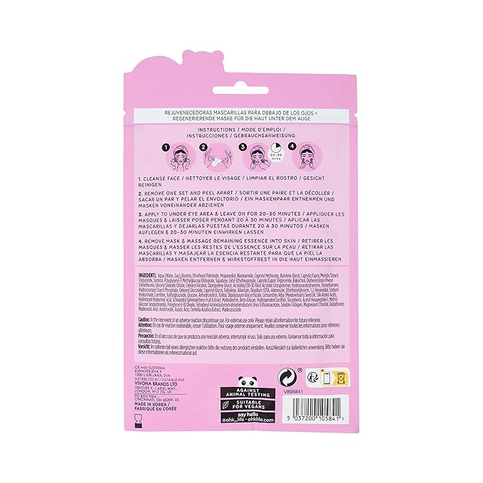 Oh K! Eye Mask - Rejuvenating - Hydrating Under Eye Patches - Depuffing Undereye Patches with Niacinamide - Hydrogel Mask for Dark Circles - 7 Pairs