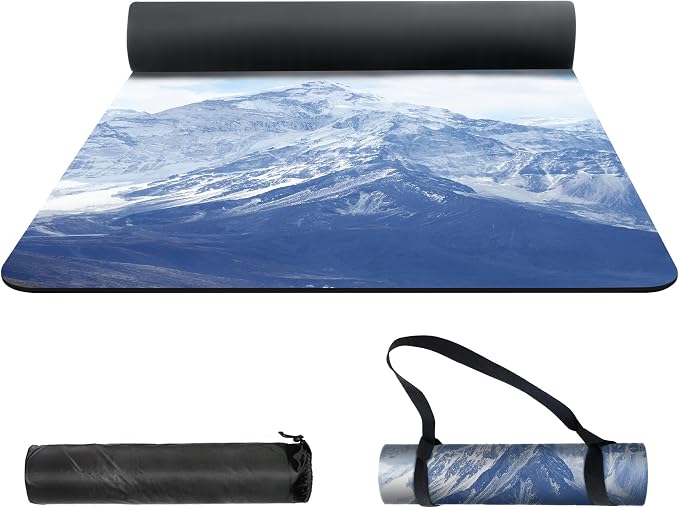 nuveti Yoga Mat Print Extra Thick TPE Non Slip Fitness Exercise Mat with Carrying Bag,72"x24" Extra Thick 6MM Exercise & Workout Mat for Yoga, Pilates Fitness and Floor Exercises