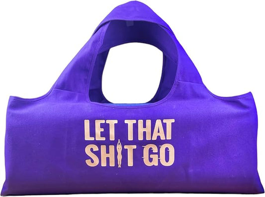 Wild Essentials Yoga Bag, Exercise, Tote, Large Carrier, Shoulder Strap, Inner Pocket, Fits Most Mats, Recycled Cotton Canvas