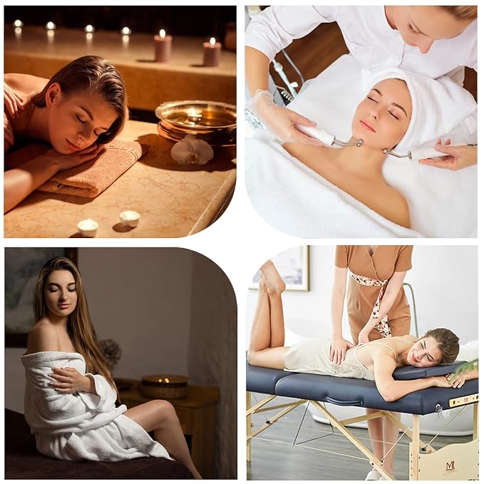 25PCS 84x35in Disposable Fitted Massage Table Sheets with Elastic, Breathable Disposable Massage Table Cover, Non Woven Fabric Spa Bed Covers, Single Use for Beauty Salon Wax Tattoo Facial Lash Bed