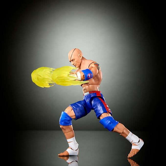 WWE Batista As Sagat x Street Fighter Cross Over Mattel Elite Action Figures & Accessories, 6-inch Toy Collectible Mashup Set JLD74