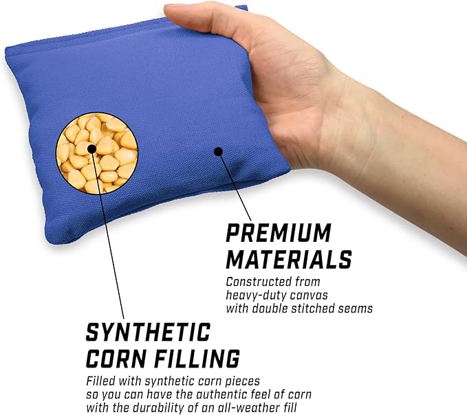 GoSports Cornhole Bean Bags Set of 4-16 Colors Available - Regulation All Weather, Mix and Match