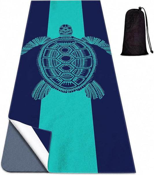 Yoga Mat Towel, Hot Yoga Non Slip with 4 Corner Pockets, 70 x 26 in | Soft Absorbent Microfiber With Four Corner Pockets, Fits Over Yoga Mats For Hot Yoga, Pilates, Gym, And Travel