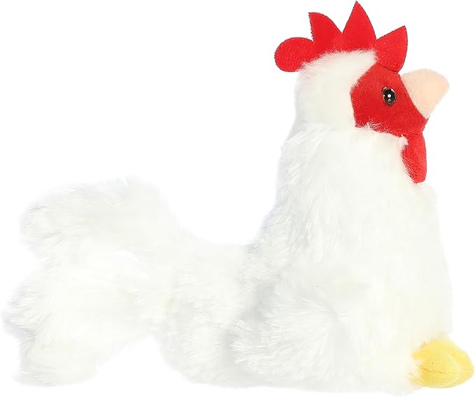 Aurora® Adorable Mini Flopsie™ Chicken Stuffed Animal - Mini Companions Ready for Playful Adventures - for Kids All Ages, Toddlers, Adults, and Families - White 5.5 Inches