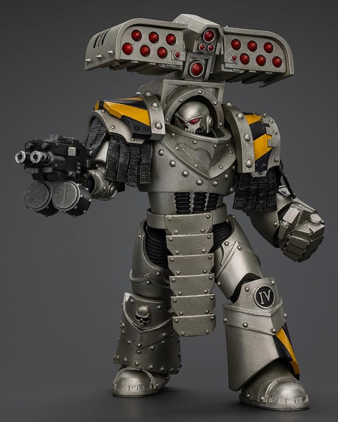 JoyToy 40K Genuine License 1:18 Action Figure, lron Warriors Tyrant Siege Master Terminator with Rocket Launcher, 5.35in Collectible Action Figures
