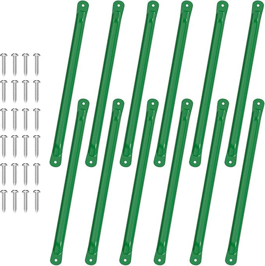 21 Inch Monkey Bars Kit Playground Monkey Bar Ladder Rungs for Backyard Indoor Outdoor Metal Monkey Bars Swing Set Playset Accessories (12 Pcs, Green)