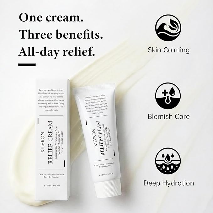 2 PCS Barrier Cream with Niacinamide, Arbutin & Tranexamic Acid, Korean Skin Care Moisturizer for Soothing Repairing & Blemish Care, Vegan & Gentle Formula for All Skin Types, 1.69 Fl Oz*2
