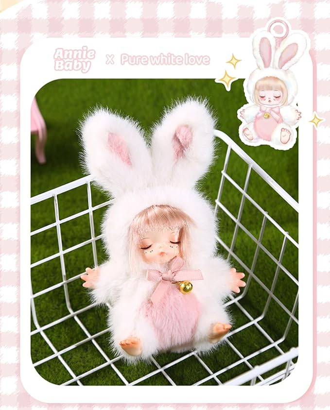 Annie Baby Plush Doll Blind Box Figure 1PCS, Love Descends Series Plush Blind Box, Cute Figures Mystery Box Collectible Toys Cute Keychain Holiday Birthday Gifts.