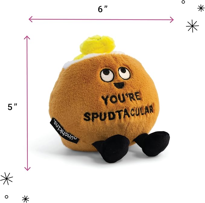 Potato Plushie - You're Spudtacular Punny Potato Plush, Cute Food Plushie Gift for Kids