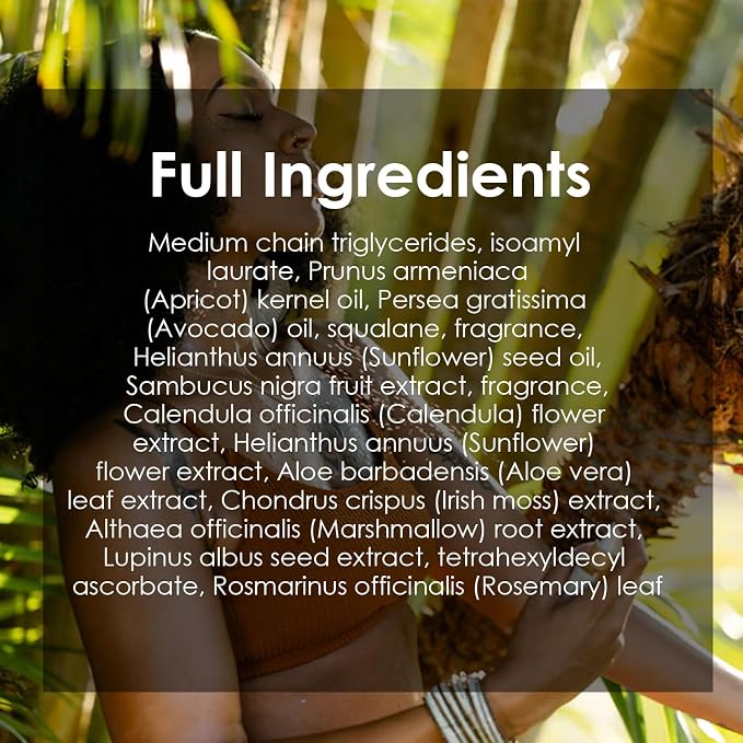 Body Oil, Organic Avocado and Sunflower Oil, Body Oil for Sensitive Skin, Hydrating and Moisturizing Botanical Oil, Body Massage Oil for Radiant and Healthy Glow (1.6 Fl Oz, Ocean Sea Salt)