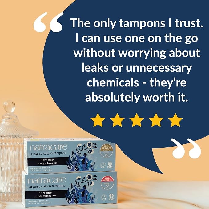 Natracare Organic Cotton Tampons, Super Plus 20 ea ( Pack of 4)