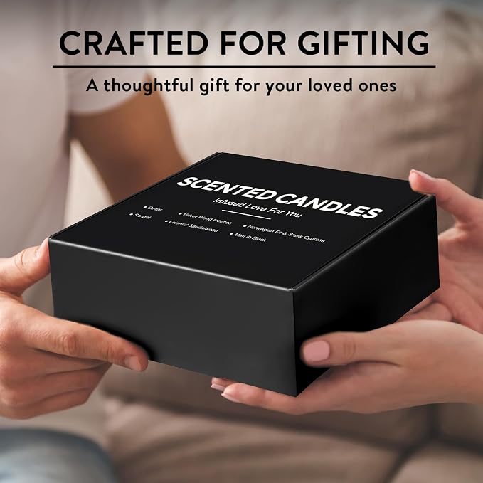 Candles for Men, 6 Pack Scented Candles for Home, Natural Aromatherapy Soy Candles Set, Long Burning Candles Gifts for Women Christmas Fathers Day, Husband, Him, Dad, Birthday