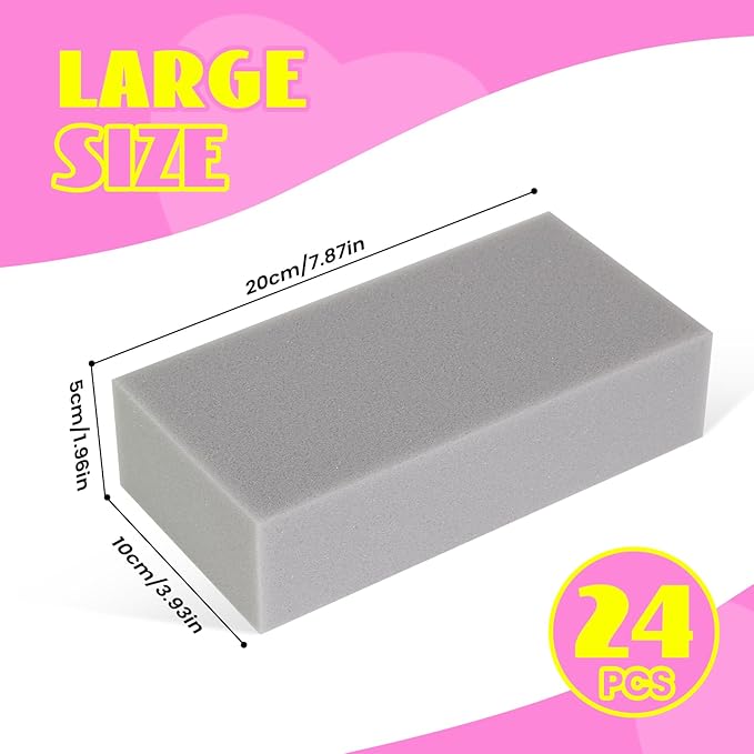 24PCS Foam Building Soft Blocks Soft Stacking Blocks Set for Kids,8" x 4" x 2" Protective Gymnastics Blocks Colorful Foam Bricks for Sensory Play