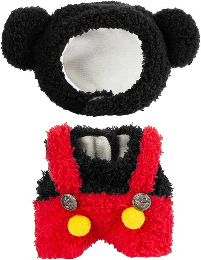 17cm Doll Clothes for Labubu - Plush Clothes for Dolls Outfit - Accessories for 17cm Dolls Clothes -Kawaii Mickey Costume, No Doll Included