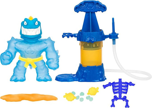Heroes of Goo Jit Zu Hero Creator with 3 Unique Goo Fillings, Mix, Fill & Create Your Own Stretchy Glow-in-The-Dark Tyro Action Figure, Play Again and Again