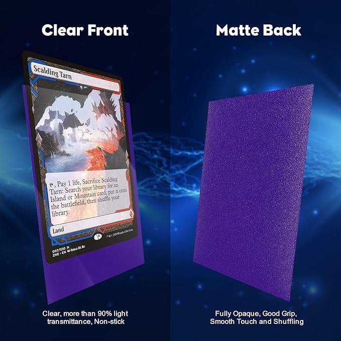 Purple MTG Card Sleeves 300CT, Matte Textured Back Card Sleeves Deck Card Protectors, Standard Size Card Sleeve for MTG, Baseball Card, Sports Cards, Game Card
