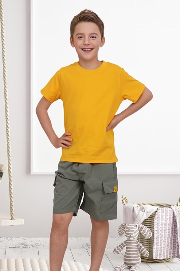 Family Feeling Boys Short Sleeve Crewneck Kids T-Shirts Top Girls Tee