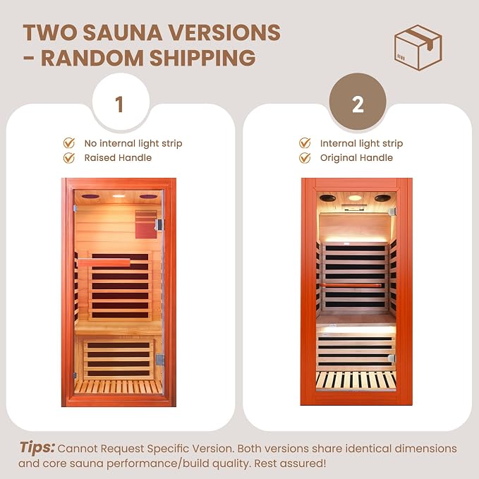 Far Infrared Sauna for Home 1 Person Indoor Wood Sauna Personal Spa Room 1065W 120V with Red Light Bluetooth Speakers 31.5"x31.5"x63"