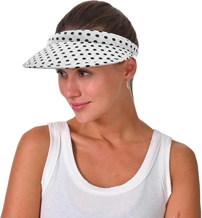 2 Pack Sun Visor Hats Women Men Clip On Wide Brim Visors Hat Outdoor Sports Golf Beach Travel Tennis Caps