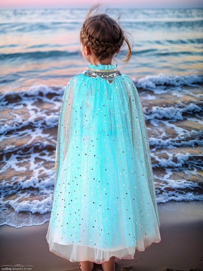 FKKFYY Rainbow Cape Cloak for Girl Princess