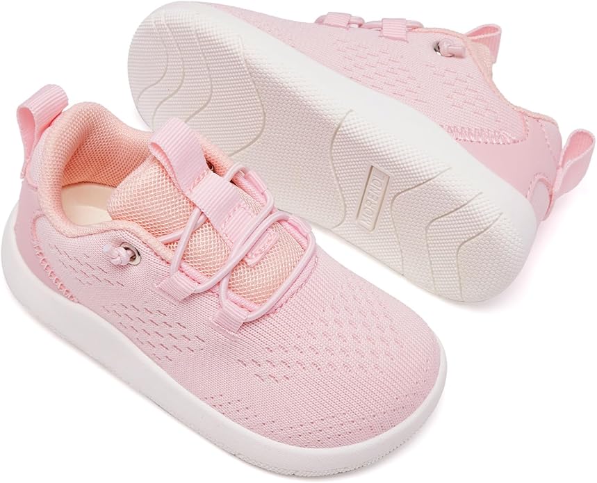 MORENDL Wide Toddler Shoes Baby Walking Shoes Girls Boys Zero Drop Minimalist Sneakers Slip On Tennis Shoe Breathable Naturally Flexible