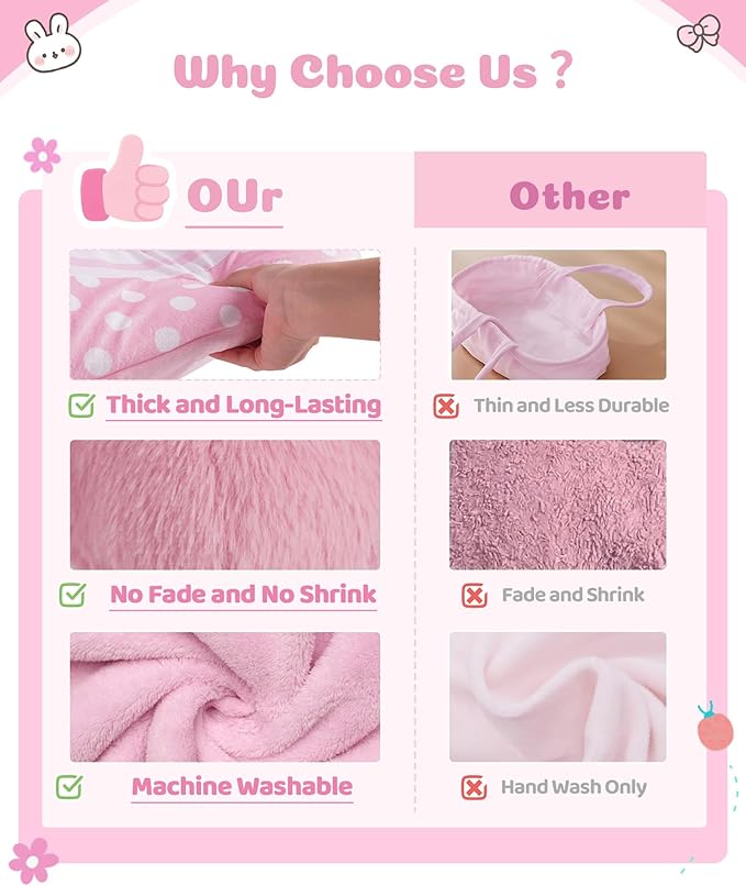 JIZHI 8 Pcs Reborn Baby Doll Clothes Set with Bassinet for 17-22 Inch Dolls, Baby Dolls Clothes and Doll Accessories Set fit Newborn Baby Doll Girl, Pink