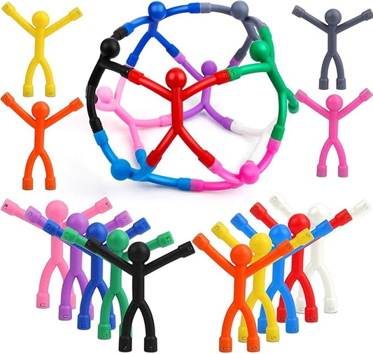 LOVIMAG 24Pcs Fridge Magnets Men, Cute Refrigerator Magnet Man, Fun Magnetic Toys Humanoid Magnet Toys for Kids, Colorful Magnetic People Magnets Adults for Locker