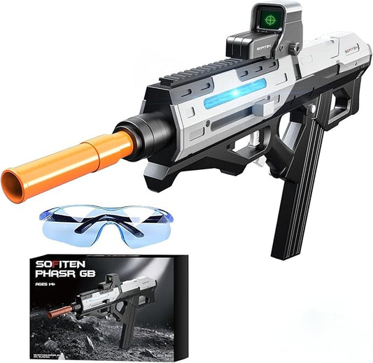Automic Gel Ball Blaster High Speed of 180+FPS Gel Gun Blaster with Stylish Running Lights Rounds Electric Toy Gun Easter Birthday Gifts for Age 14+