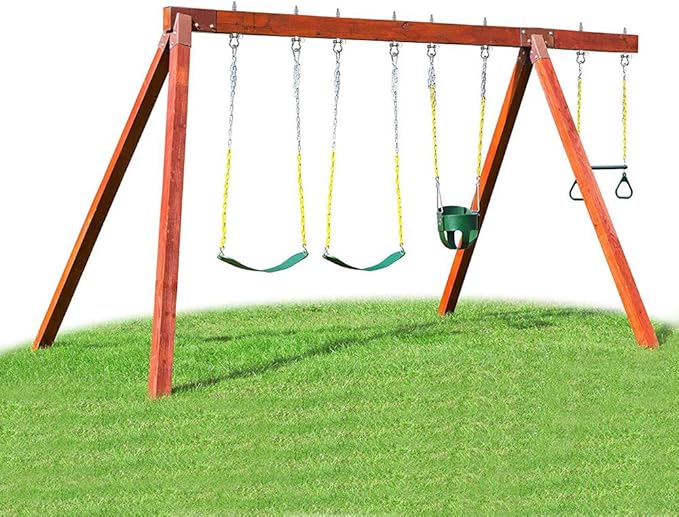 SELEWARE 6 Pack Swing Hanger, 9.25" x M10 Swing Bolts, Stainless Steel Heavy Duty Swing Hooks for Wood and Steel Beam Yoga Hammock Chair Punching Bag Porch Swing Sets, 1800LB Capacity
