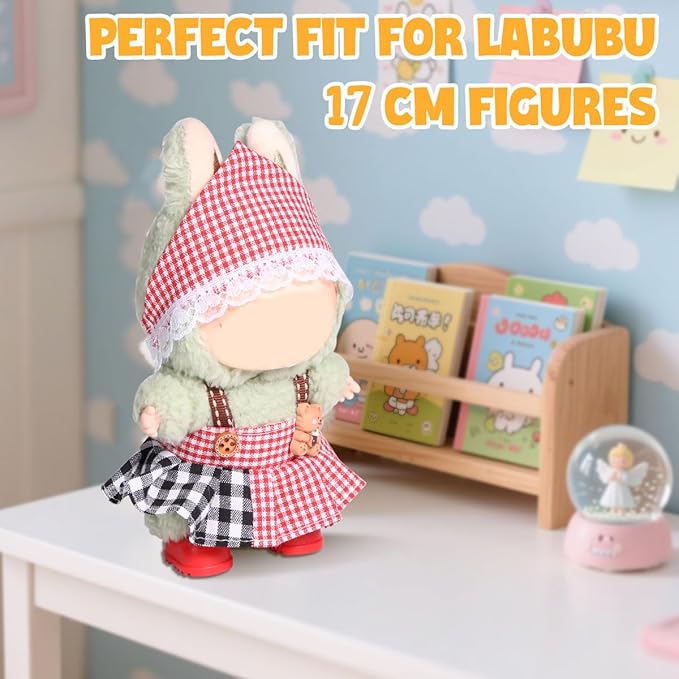 AICase for 17cm Doll Clothes/Outfit,Clothing Set for 17cm Doll,3 Piece Set Hat Clothing,Boys and Girls Stylish Adorable Clothes Accessories_07