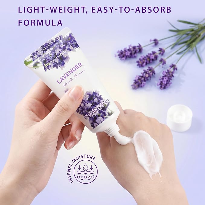 BODY & EARTH Spa Gift Baskets for Women 11pcs Lavender Gift Sets with Bubble Bath, Shower Gel, Body Lotion, Mom Birthday Gifts, Spa Kit, Purple Gift for Her, Christmas Gifts