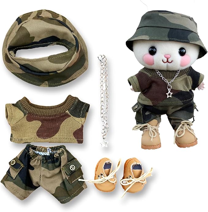 17cm Dolls Clothes - 6.7 Inches Cute Clothes Outfit & Accessories,17CM Doll of The House Accessories Outfits (Style-d (No Doll))