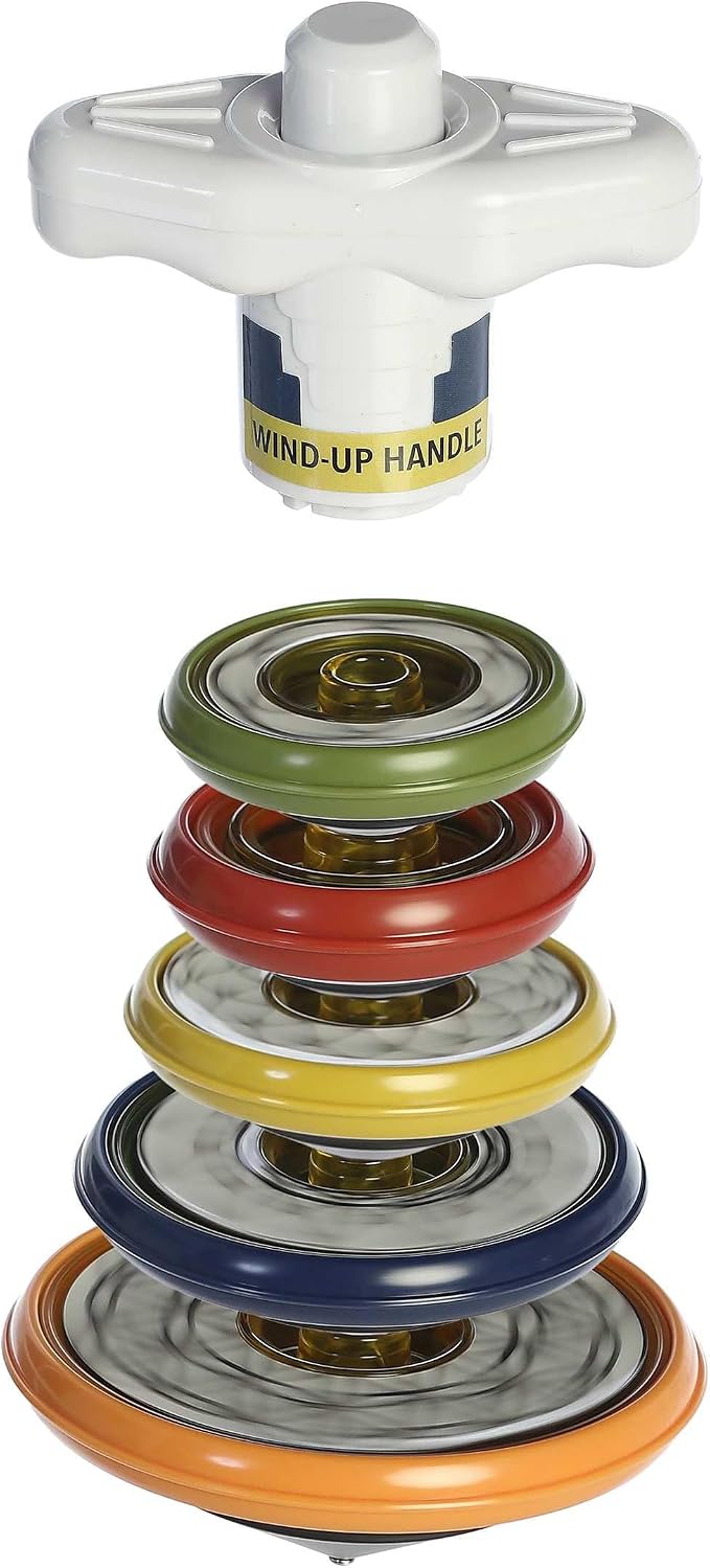 Aurora® Toys Engaging Stackable Spinning Tops Toy - Endless Fun - Screen-Free Entertainment - Multicolor 6 Inches