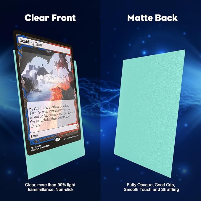 Sky Blue MTG Card Sleeves 300CT, Matte Textured Back Card Sleeves Deck Card Protectors, Standard Size Card Sleeve for MTG, Baseball Card, Sports Cards, Game Card