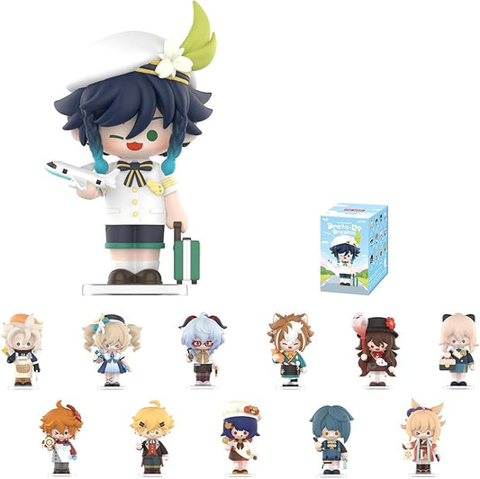 POP MART Genshin Impact Dress-Up Dreams Themed Chibi Series Figures, Genshin Impact Blind Box Figures, Random Design Action Figures Collectible Toys Home Decorations,Birthday Gifts, Single Box