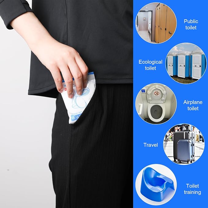 10 Pack Disposable Toilet Seat Covers for Travel Toilet Seat Mat Portable Disposable Toilet Seat Covers for Outing Hotel Hospital Public Toilet (Individual Package)