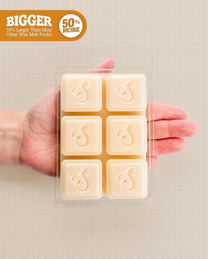 Shortie's Candle Company Vanilla Bean Premium Wax Melts 4 Pack - 12 Oz., Strong & Long Lasting, Non-Toxic - Made with Essential & Natural Oils - Formula 117