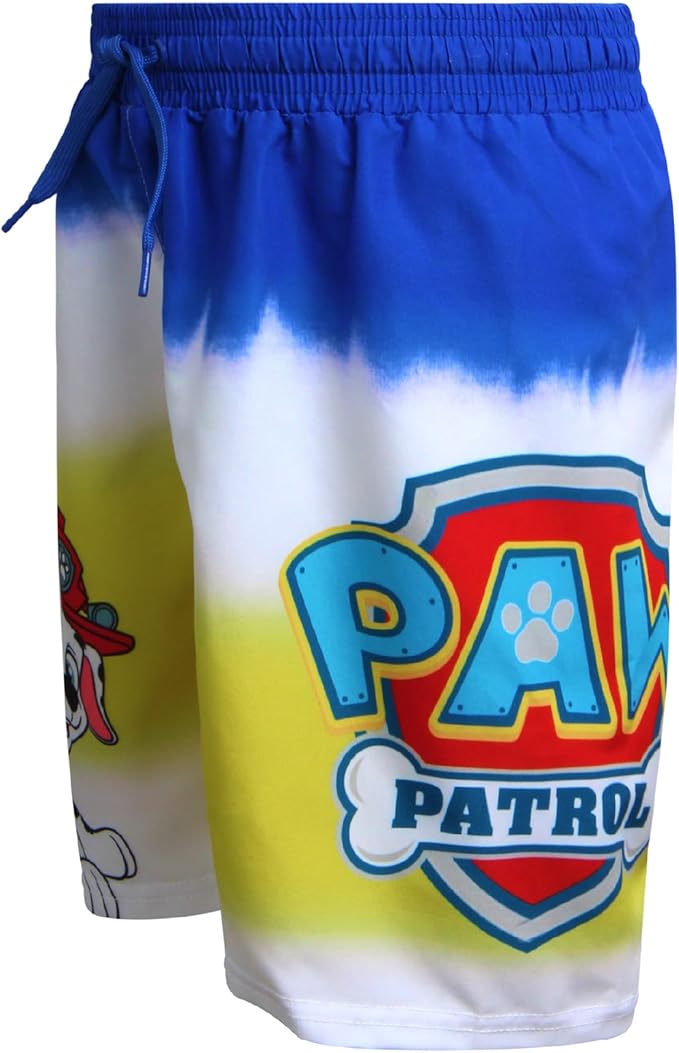 Nickelodeon Boys Swim Trunks - Paw Patrol TMNT Quick Dry Graphic Boys Swim Shorts for Toddler and Little Boy