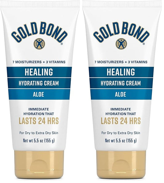 Gold Bond Healing Skin Therapy Lotion with aloe 5.5 oz., Non-Greasy & Hypoallergenic (Pack of 2)