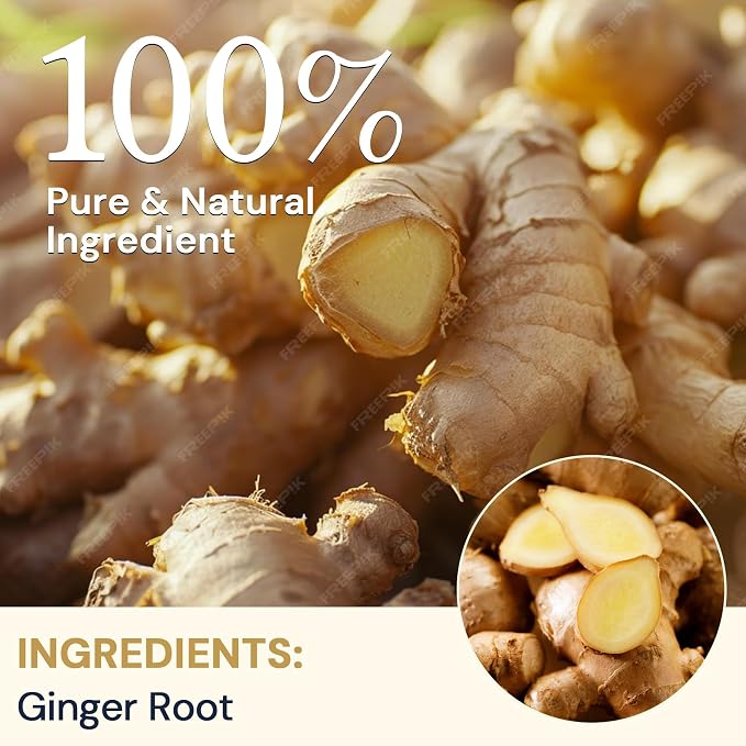 Dried Ginger Root Tea Cut and Sifted 8 oz, | Natural Ginger Pieces for Herbal Tea, Brewing, Cooking and Baking, Warm and Spicy Flavor